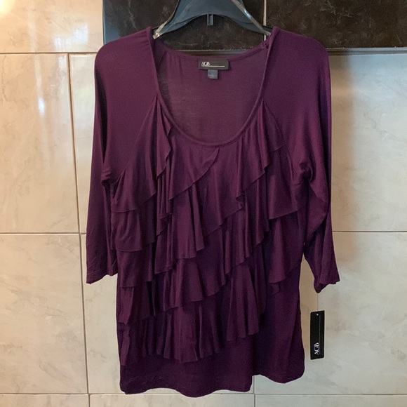 AGB Tops - AGB Purple Layered Blouse